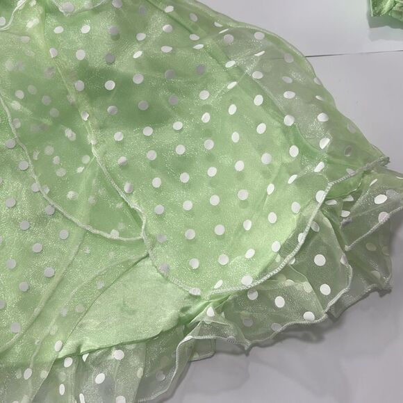 George | Vintage Polka Dot Green Girls Formal Dress 24M - Picture 7 of 12